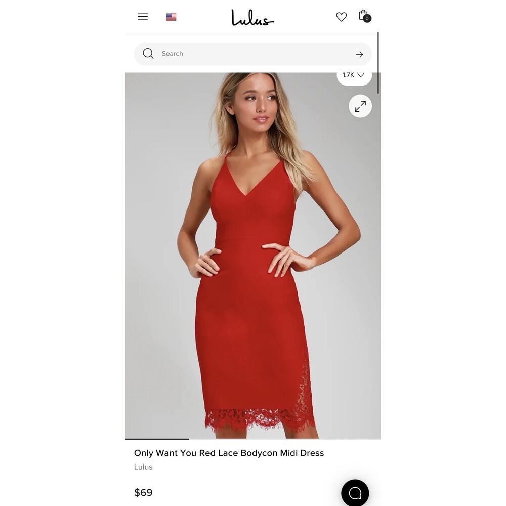 Lulus Only Want You Red Lace Bodycon Midi Dress Red Sleeveless Size XS